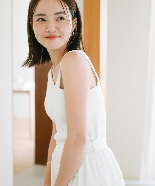 ur's（ユアーズ） カップ付き キャミソール カップ付アシンメトリー