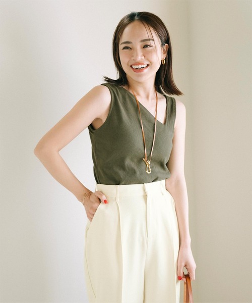 ur's（ユアーズ） カップ付き キャミソール カップ付アシンメトリー
