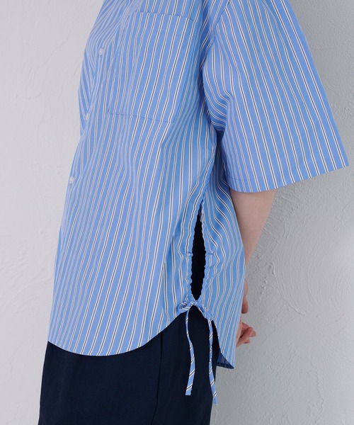 ONCILY（オンシェリー） シャツ HEART EMBROIDERY STRIPE SHIRT
