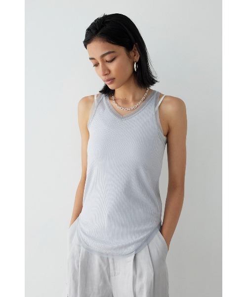 セール】Layered Rib Tank Top / レイヤードリブタンクトップSet