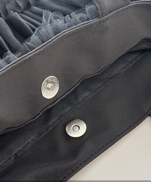 底鋲付き】サイドフリルショルダーバッグ/[Bottom studs]Side