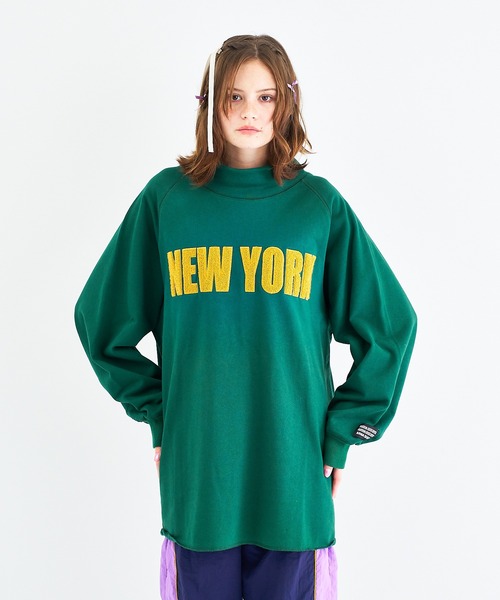 ハイネック“NY”刺繍スウェットプルオーバー トレーナー スウェット ハイネック“NY”刺繍スウェットプル