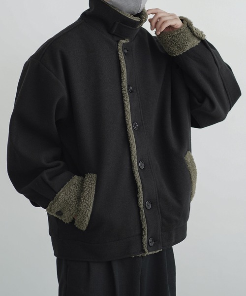 molk ブルゾン アウター 「molk」2wayスタンドネックメルトンボア