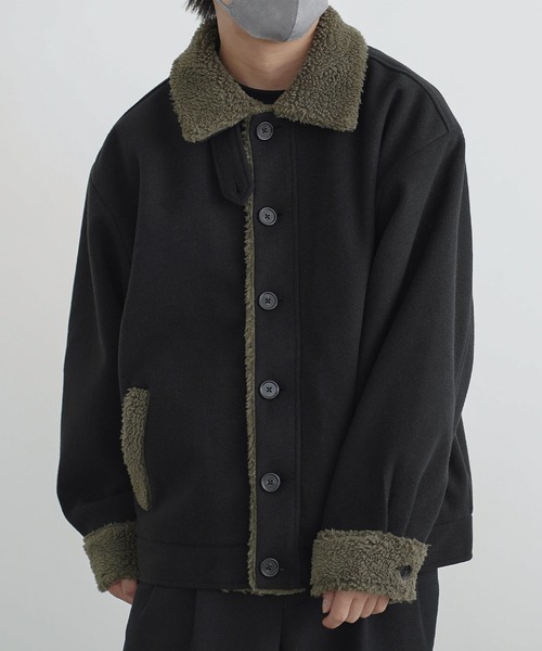 molk ブルゾン アウター 「molk」2wayスタンドネックメルトンボア