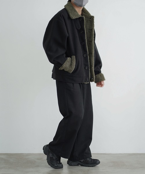 molk ブルゾン アウター 「molk」2wayスタンドネックメルトンボア