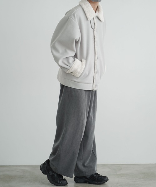 molk ブルゾン アウター 「molk」2wayスタンドネックメルトンボア