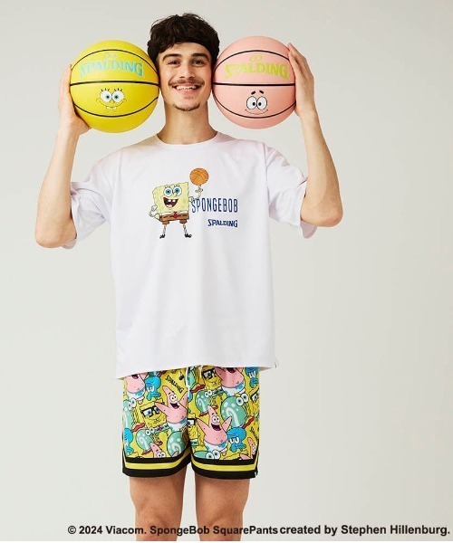SPALDING Tシャツとショーツセット Lサイズ SPALDING tシャツ 「SPALDING/スポルディング」Tシャツ スポンジ