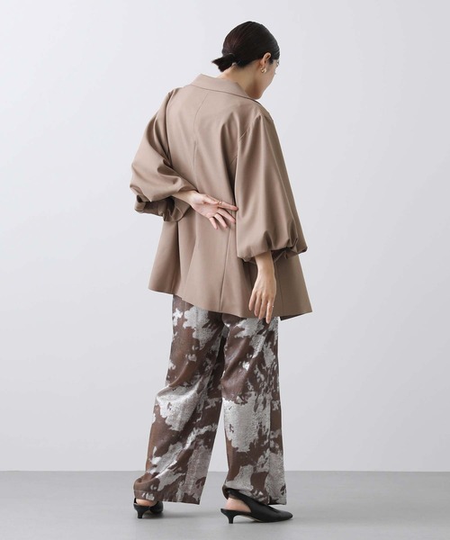 Gready Brilliant ベージュパンツ Gready Brilliantジョーゼットワイドパンツ | SEKIMIKI Online