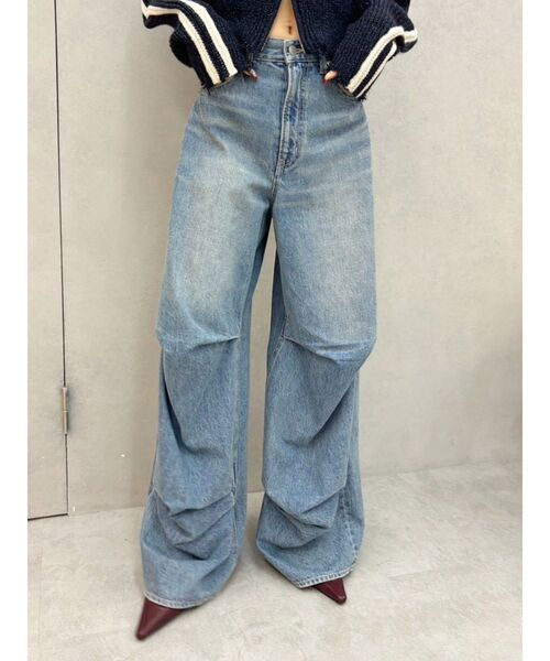 【evris】 デニムパンツ EVRIS（エヴリス） ジーンズ デニム デニムパンツ ニータックワイド