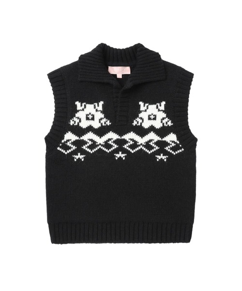 ベスト ジレ BAPY JACQUARD VEST レディース