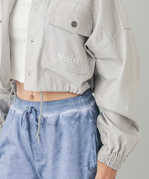 X-girl（エックスガール） ブルゾン アウター 2WAY CROPPED JACKET