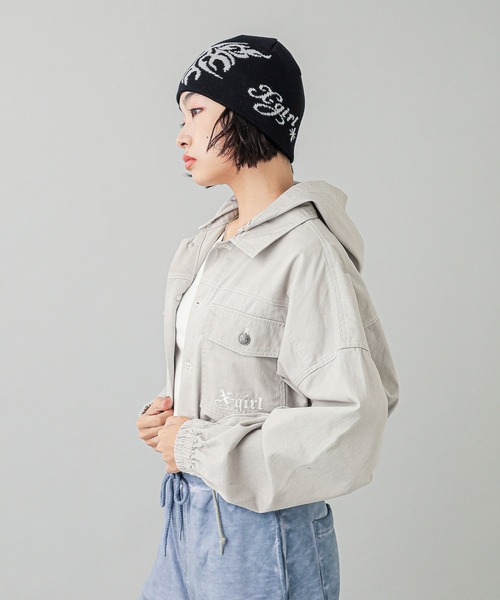 X-girl（エックスガール） ブルゾン アウター 2WAY CROPPED JACKET