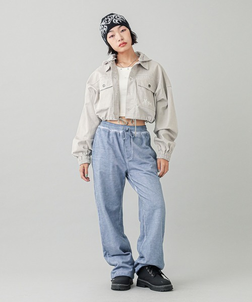 X-girl（エックスガール） ブルゾン アウター 2WAY CROPPED JACKET