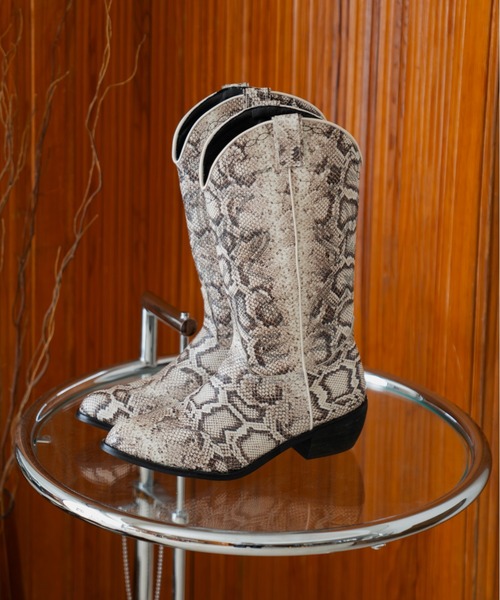soerte ブーツ Cow Leather Western Long Boots / カウレザー