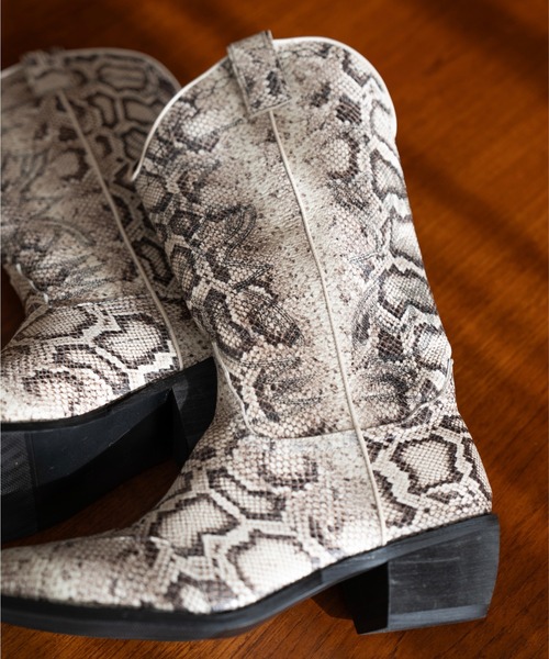 ウエスタンブーツ soerte soerte ブーツ COW LEATHER WESTERN LONG BOOTS/カウレザー