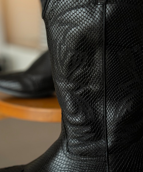 soerte ブーツ COW LEATHER WESTERN LONG BOOTS/カウレザー
