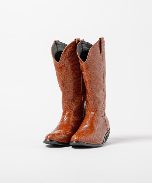 soerte ブーツ Cow Leather Western Long Boots / カウレザー