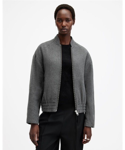 オールセインツ　ma1 ボンバージャケット ALLSAINTS ma1 ma-1 BELLE OVERSIZED LEATHER BOMBER JACKET