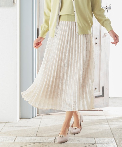 pGG プリーツスカート S ホワイト週末値下げ GLACIER lusso（グラシアルッソ） スカート プリーツスカート