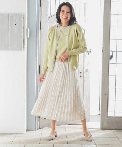 pGG プリーツスカート S ホワイト値下げ GLACIER lusso（グラシアルッソ） スカート プリーツスカート