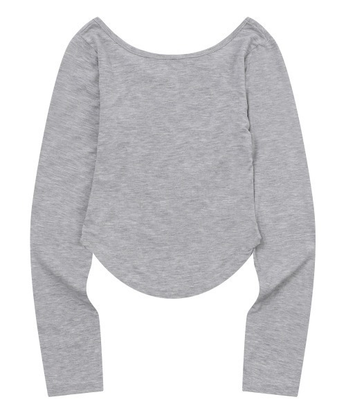 tシャツ 「日本未発売/WEB限定」MUCENT(ムセント)/Uネック 裾ラウンド クロップド 半袖 Tシャツ/U-NECK CROP HALF T セール】【日本未発売/WEB限定】MUCENT(ムセント)/Uネック 裾