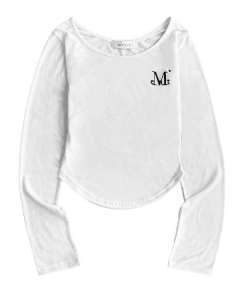 【MUCENT】Unbalanced Slit Top★韓国人気★ MUCENT】Unbalanced Slit Top☆韓国人気☆ (MUCENT/Tシャツ