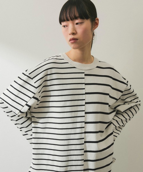 アダムエロペ ☆ボーダーTシャツ ADAM ET ROPE'（アダムエロペ） tシャツ 「WEB限定」MIXボーダーバス