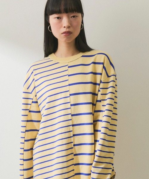 アダムエロペ ☆ボーダーTシャツ ADAM ET ROPE'（アダムエロペ） tシャツ 「WEB限定」MIXボーダーバス