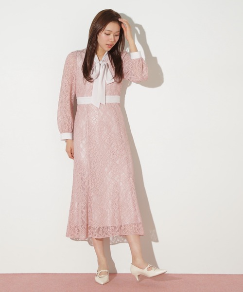 JILL by JILL STUART ボウタイワンピース JILL by STUART ワンピース ボウタイレースワンピース