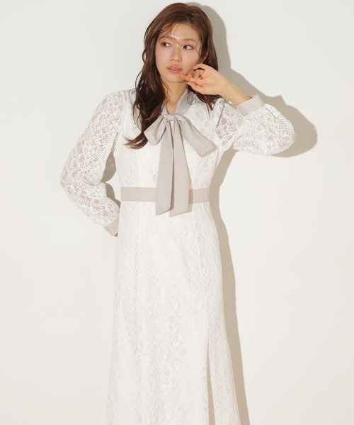 JILL by JILL STUART ボウタイワンピース JILL by STUART ワンピース ボウタイレースワンピース