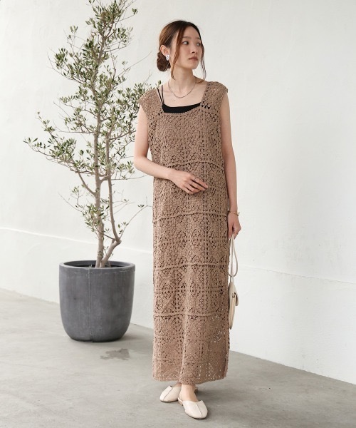 a.　ワンピース　ベージュxsサイズ S-size】CINDY / カシュクールワンピース / BEIGE