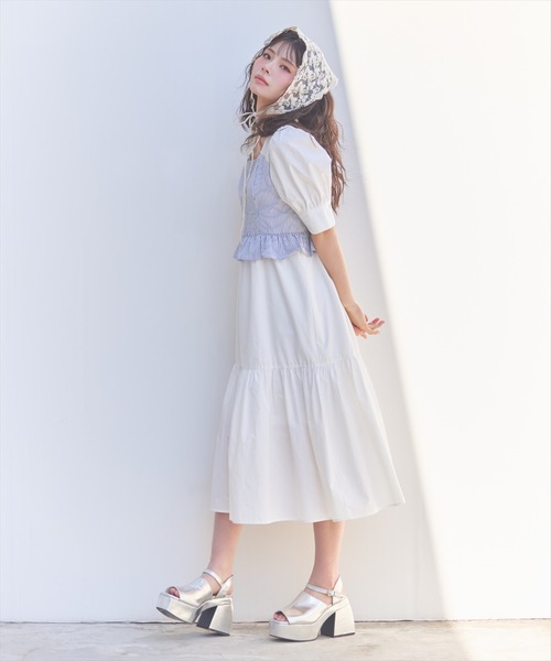 REDYAZEL（レディアゼル） ワンピース ストライプビスチェドッキング