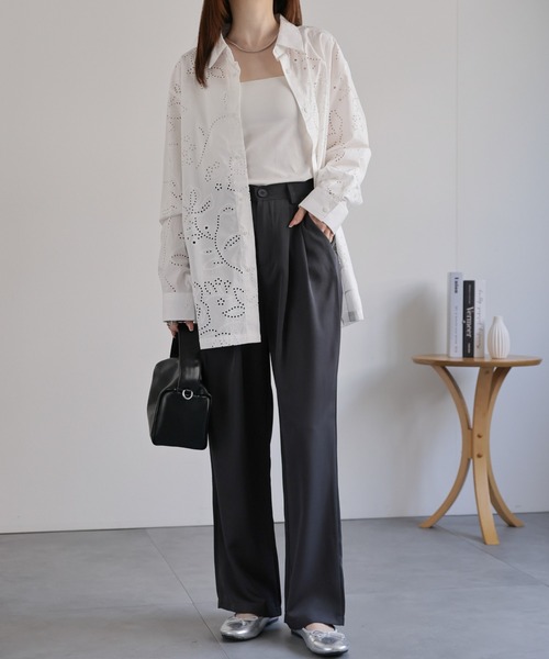 シャツ 「ユニセックス商品」フラワーカットワークシャツ メンズ レディース | CREARE -LINO- | 21