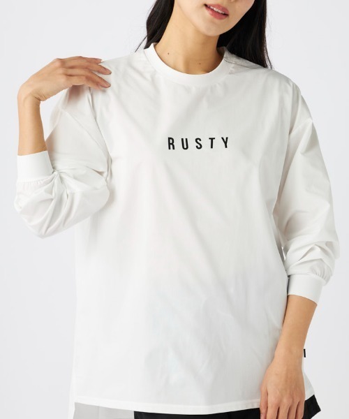 【新品・未使用】LINKABLE サイドリボンラッシュガード ブラックチェック RUSTY ラッシュガード 「RUSTY/ラスティー」レディースラッシュ