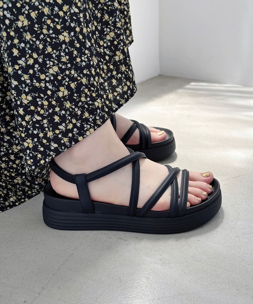 JEANASIS ブラック クロスストラップ サンダル　Lサイズ 楽天市場】JEANASIS サンダル（サンダル｜レディース靴）：靴の通販
