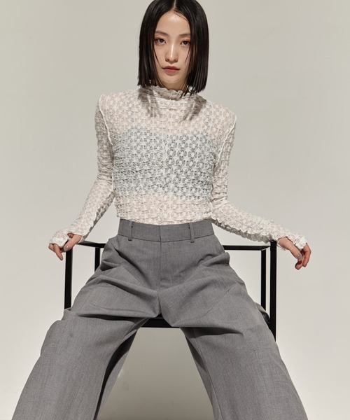 tシャツ 「STUDIOUS/ステュディオス」スーピマコットンスキッパートップス/ウエストマーク/スタイルUP/ウォッシャブル レディース STUDIOUS（ステュディオス）の「【STUDIOUS/ステュディオス