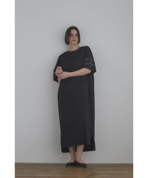 LE PHIL シルキーポンチラインワンピース　ブラック　タグ付き未使用＆完売品 LE PHIL tシャツ シルキーポンチラインカットソーワンピース