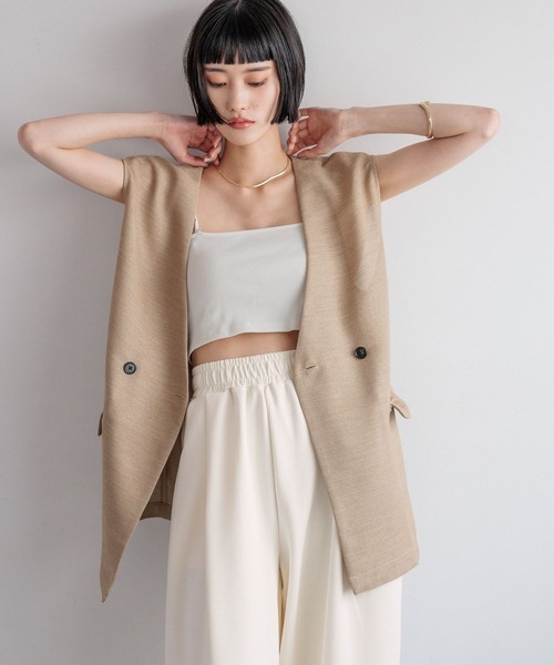 ベスト ジレ スキッパープルオーバータイプベスト レディース 1chaku. ベスト ジレ スキッパープルオーバータイプベスト