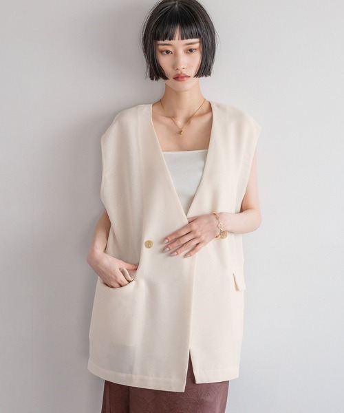 ベスト ジレ WAIST POINT WOOL VEST レディース LOW CLASSIC ベスト ジレ WAIST POINT WOOL VEST レディース