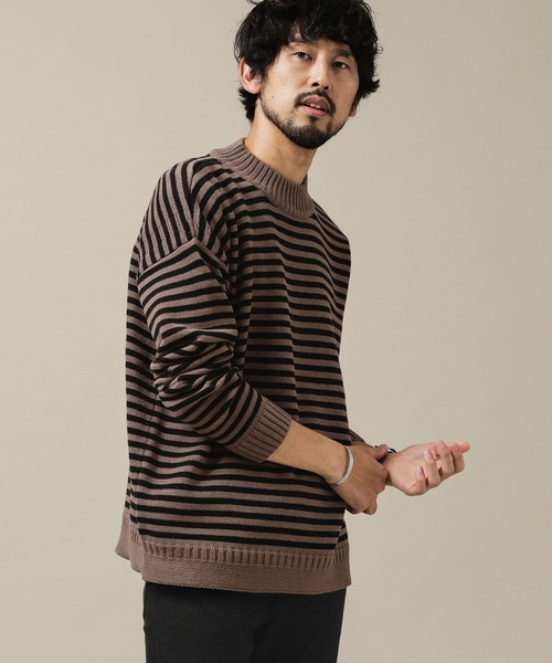 「NANO universe」 長袖ニット S グレー メンズ