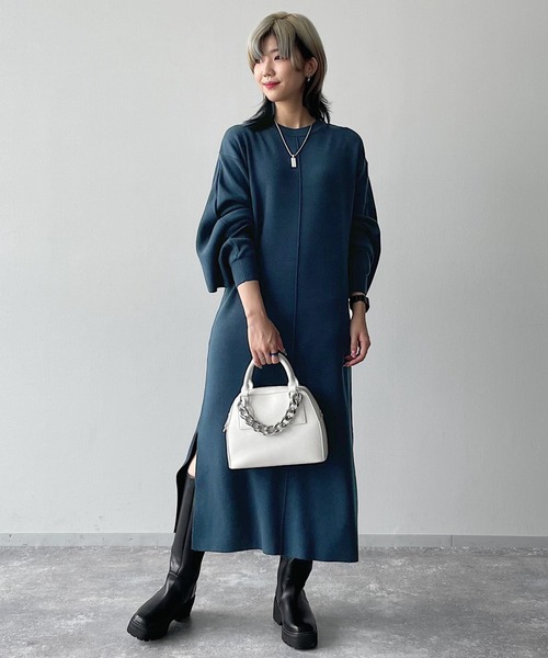 「PAGEBOY」 ニットワンピース FREE グリーン系その他 レディース_画像5