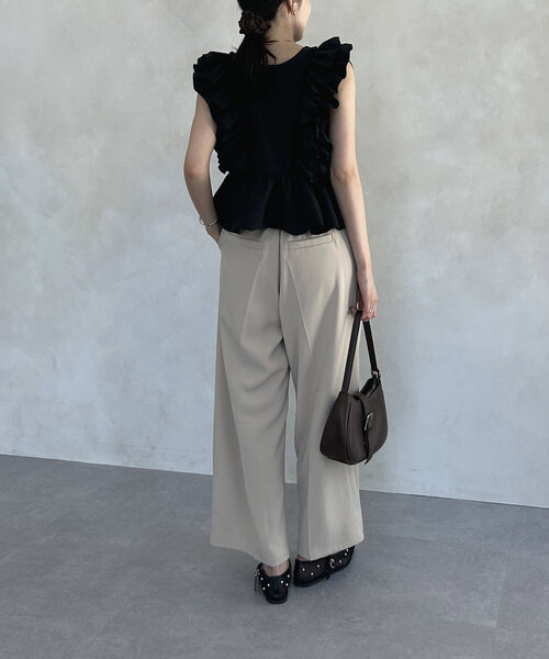 ブラウス シャツ 「ZOZO限定」リボンショルダードットペプラムブラウス レディース tocco closet ブラウス シャツ 「ZOZO限定」サイドリボンドット