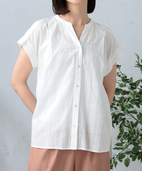 GALLORIA ブラウス シャツ シアースキッパーブラウス レディース