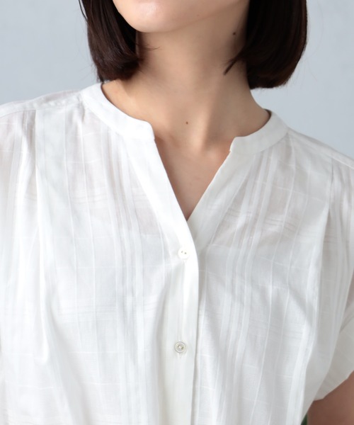 GALLORIA ブラウス シャツ シアースキッパーブラウス レディース