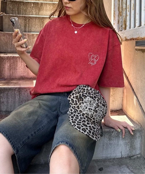 【即日発送】ラインストーントップス　メンズ　レディース 973 tシャツ 加工ラインストーンカラーTシャツ レディース メンズ