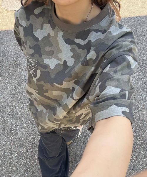 ラインストーン付きTシャツ tシャツ ラインストーンロゴTシャツ レディース : ZOZOTOWN