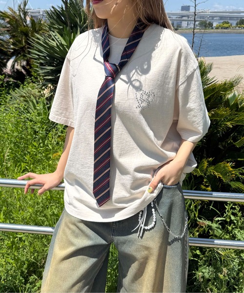 tシャツ 加工ラインストーンカラーTシャツ レディース メンズ
