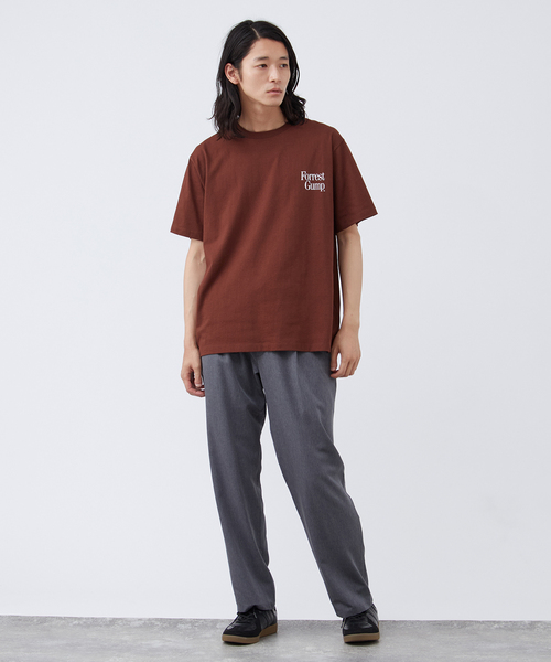 WAX×BLUCO STAPRE スラックス　ブラウン B.C STOCK スラックス 「洗える/UVカット/防シワ」COOLFIBER