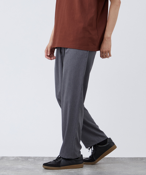 【現行 極美品】ボス　スラックス　イージーパンツ　茶　L　伸縮　ジャージー素材 現行 極美品】ボス スラックス イージーパンツ 茶 L 伸縮