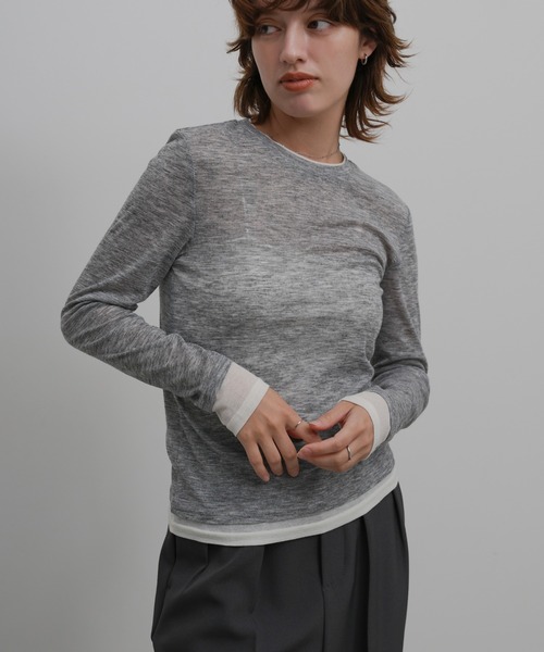 select MOCA（セレクトモカ） tシャツ フェイクレイヤードシアー